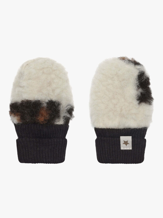 HUTTEliHUT Babyvotter Ullteddy, Cement, 62-68 - Hansker & Votter - 100% Ull