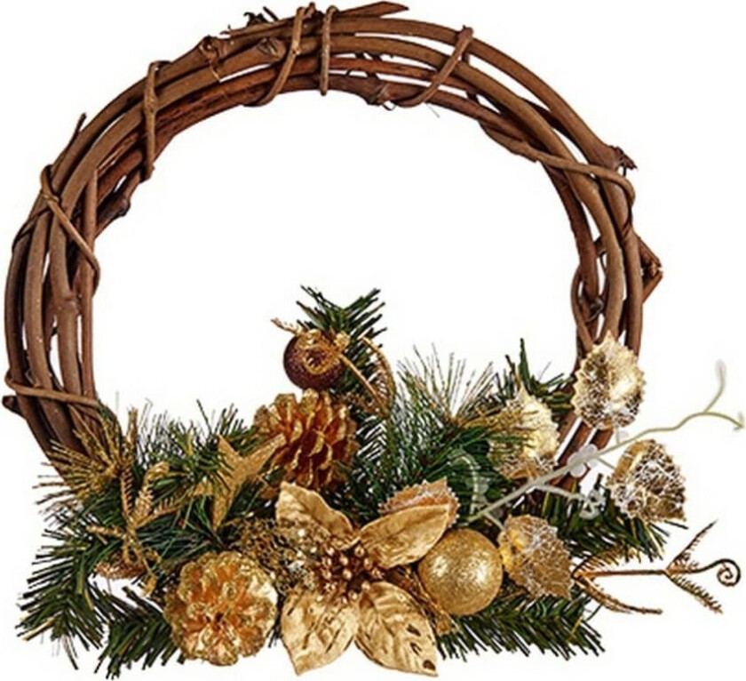 Julekrans 30,48 cm Tre Brun Grønn Plast