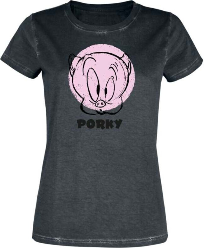 T-skjorte - Porky Pig - XS til 5XL - Damer - svart