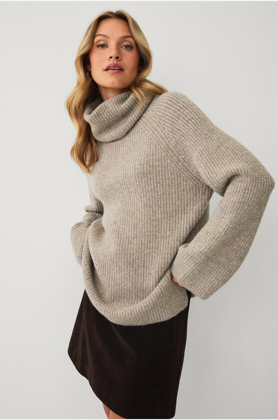 Genseren med polo - Beige