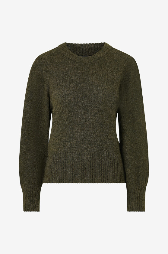 Pullover med puffermer - Grønn