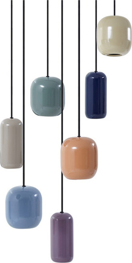 Narion hengelampe sirkel 7 lysk fargerik