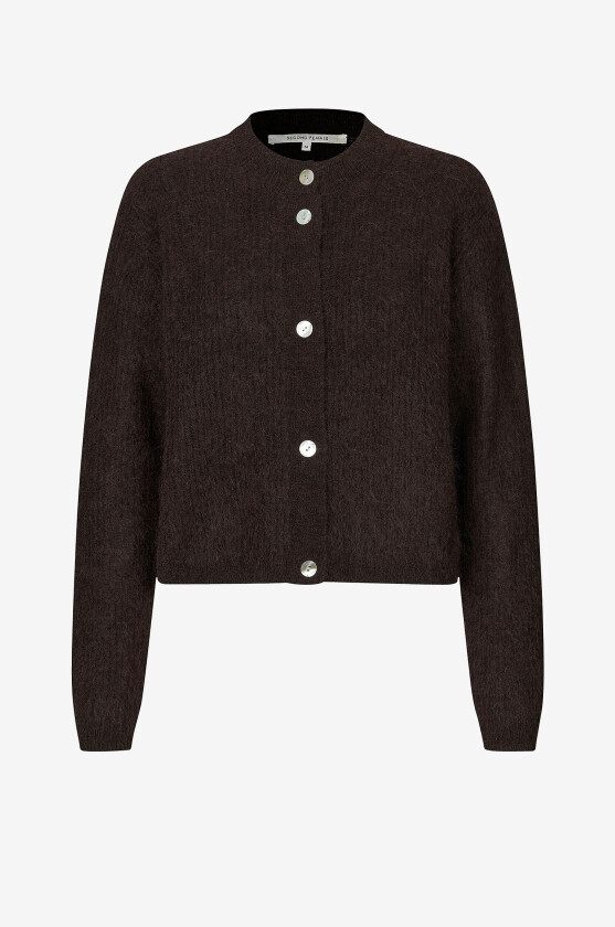 Kardigan Andrea Knit Rib LS Cardigan - Brun