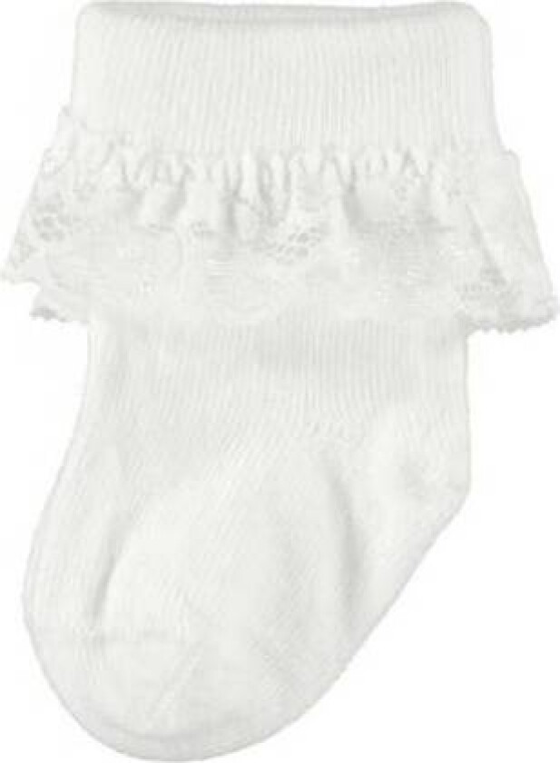 Name It - Sokker med Blonder Opagna Bright White
