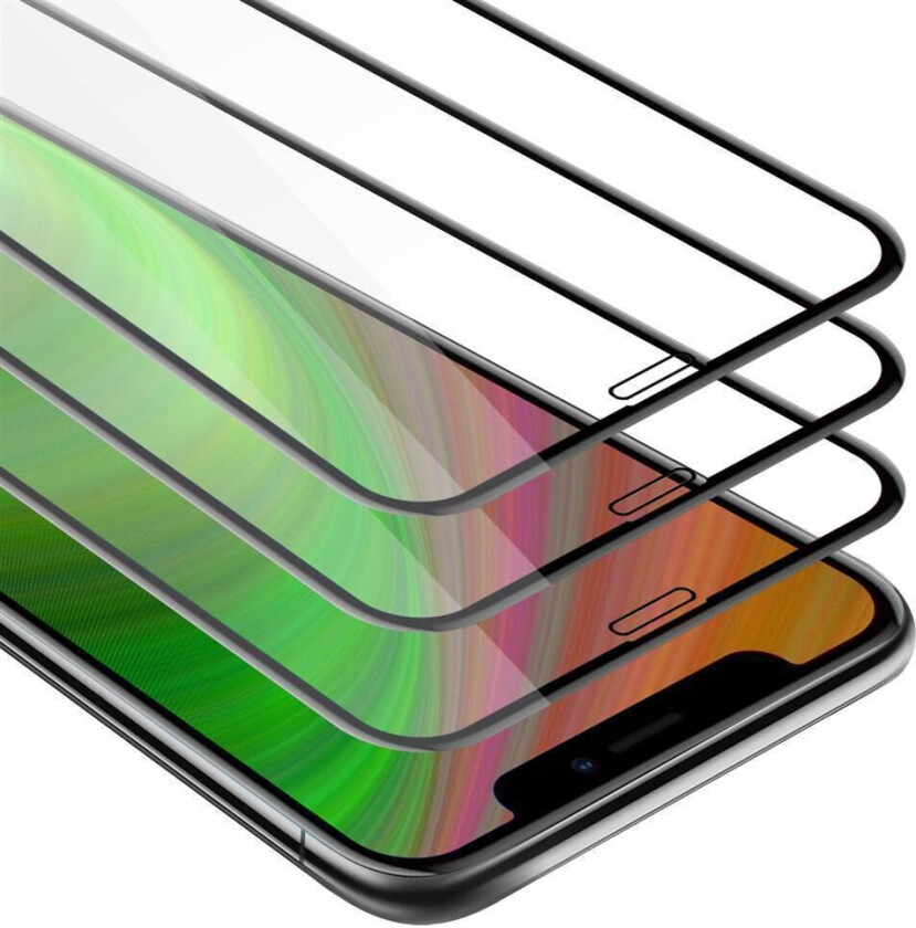 3x Skjermbeskytter Skärmskyddtil til  iPhone X / XS Herdet Skjermglass Full Skjerm