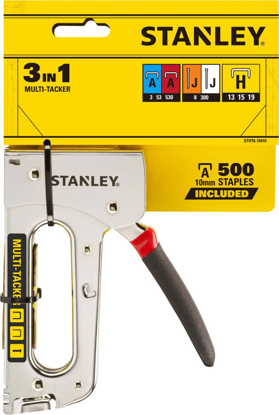 Stanley TR 120, Stiftepistol, Straight magazine, Svart, Rustfritt stål, Stål