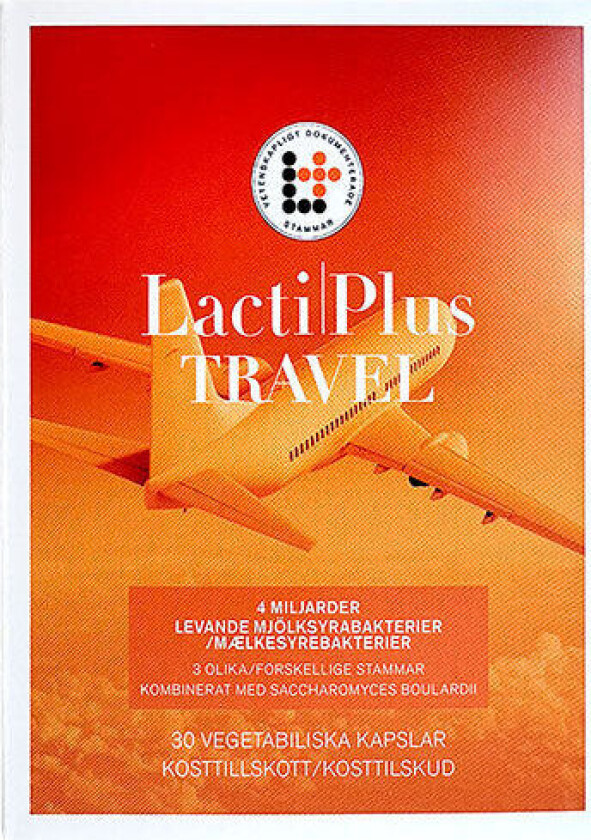 Travel – melkesyrebakterier for reise, 30 kapsler