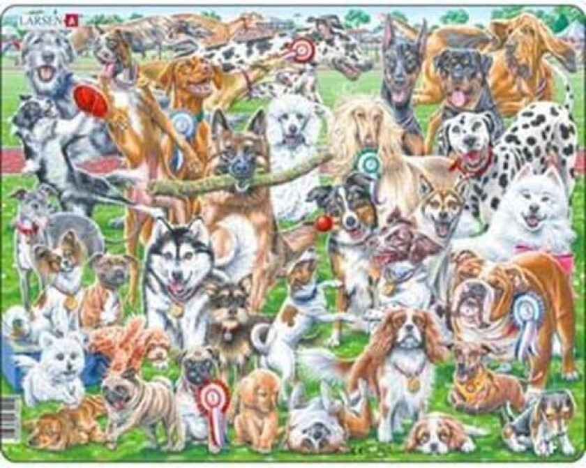 Happy Dogs Jigsaw Puzzle - 32 pieces Maxi (36.5 x 28.5 cm) 2D Puslespill