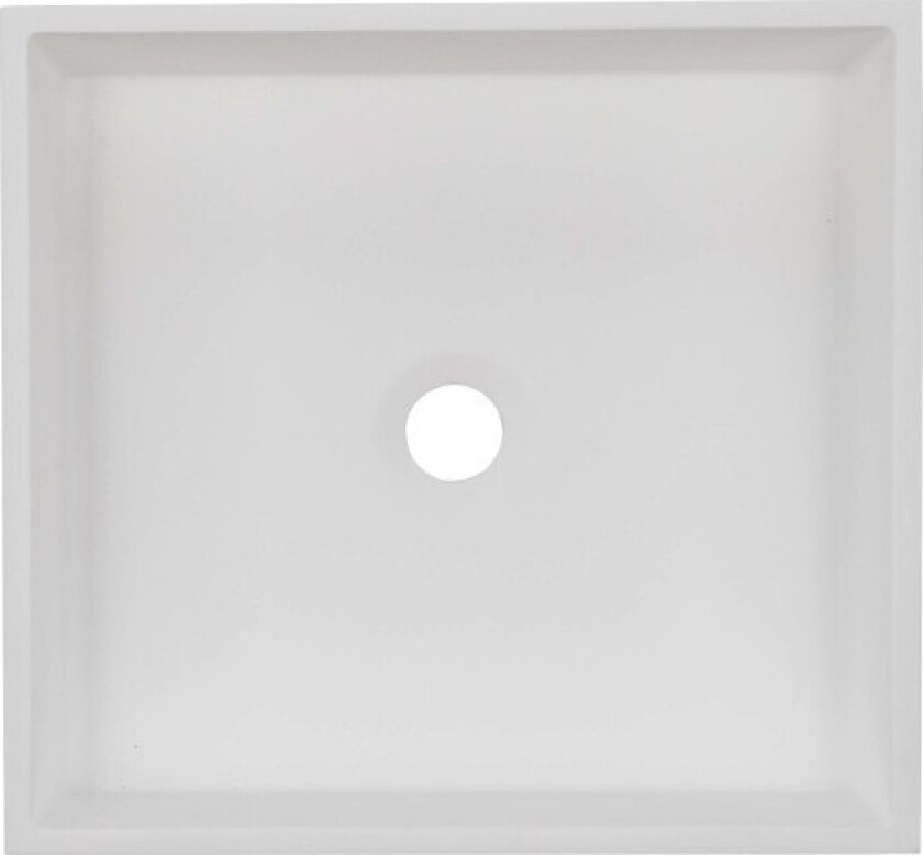 Solid Surface servant, 40 x 37 cm, hvit