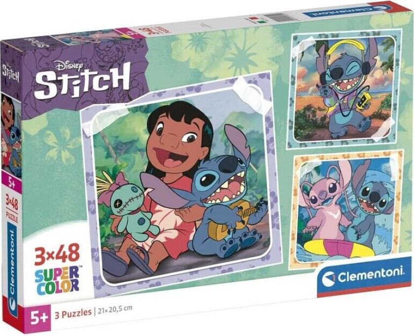 Supercolor Stitch, 48 stk, tegneserie, 5 år