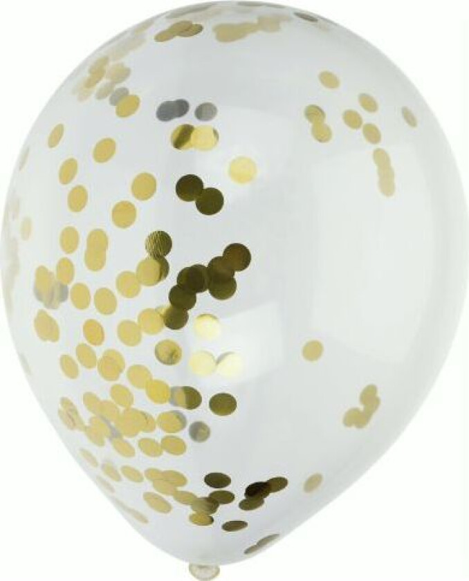 Ballonger Med Konfetti 8 Stk Gull