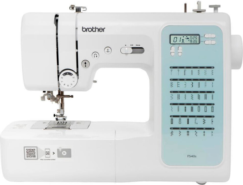 FS40S - Symaskin - datautstyrt - 40 sting - 5 enkeltskrittsknappehull - LCD display