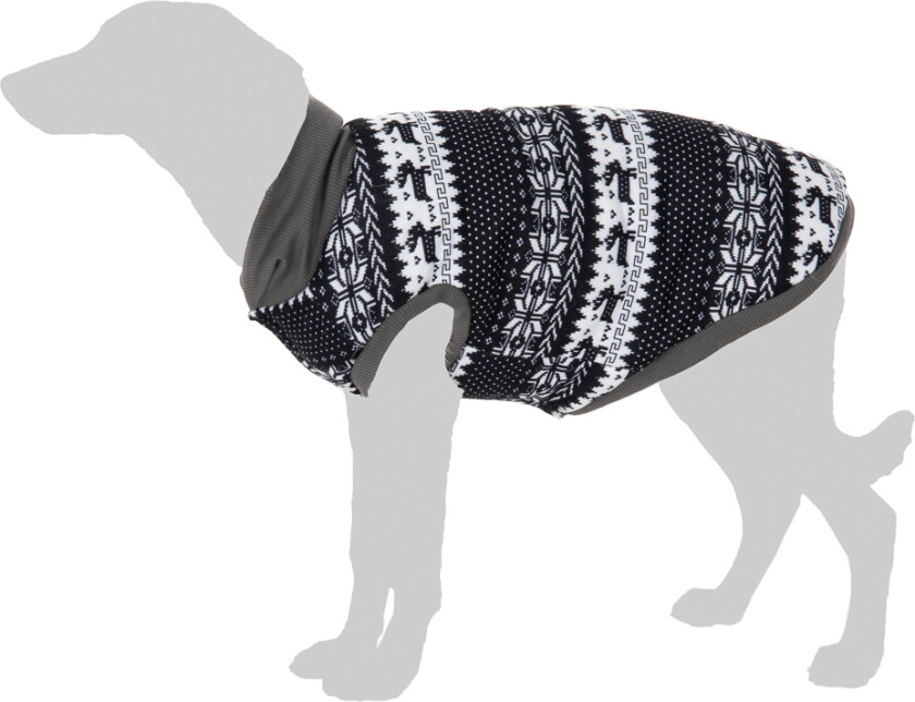 Hundegenser med norsk mønster - ca. 40 cm rygglengde (str. XL)