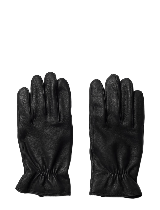 Slmlogan Leather Glove - BLACK - L/XL