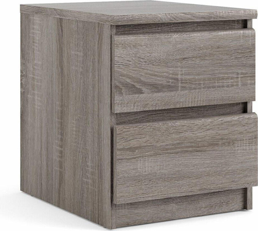 Nada nattbord 2 skuffer trøffel farget.