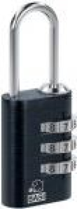 6170-4000-SCHW Kuffertlås 21 mm Sort Kombinationslås