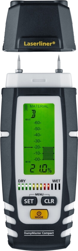 Bilde av DampMaster Compact Plus, Tre, Digitalt, Grå, 0 - 90%, 4%, LCD