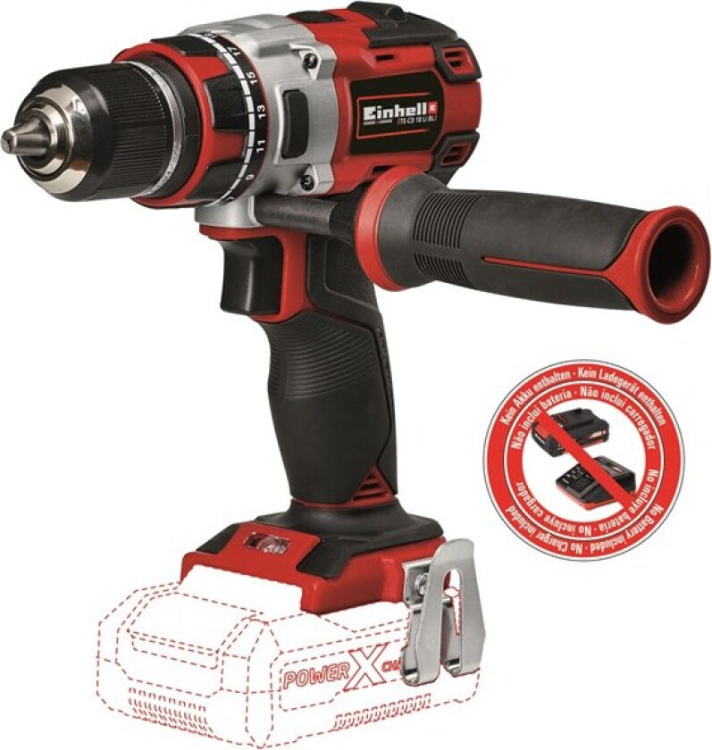 Einhell TE-CD 18 slagbor/skrutrekker 18V u/batteri og lader