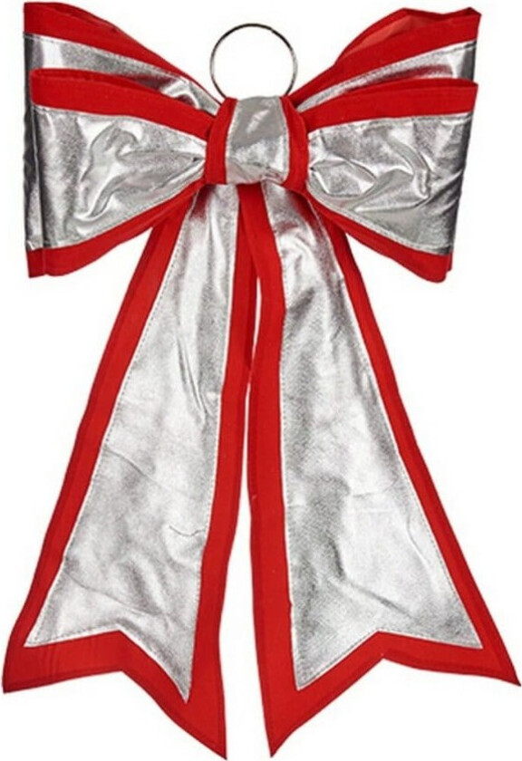 Lasso juletrekule 40 x 60 cm Rød Sølvfarget PVC