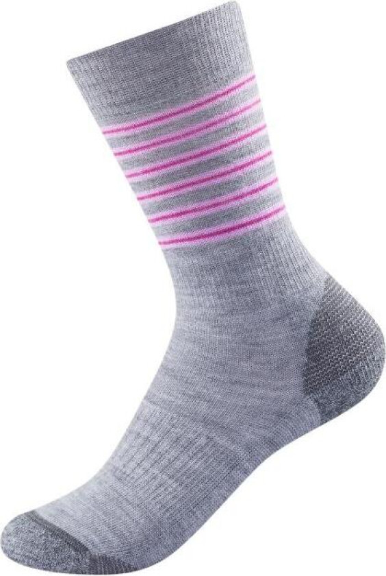 MULTI MEDIUM KID SOCK - 515A PEONY STRIPE, 25-27