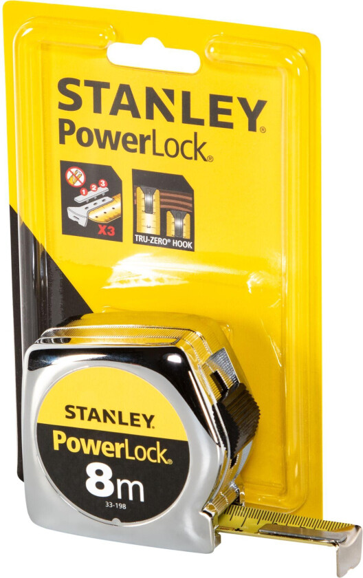 Stanley Powerlock 0-33-198 Målebånd 8 meter