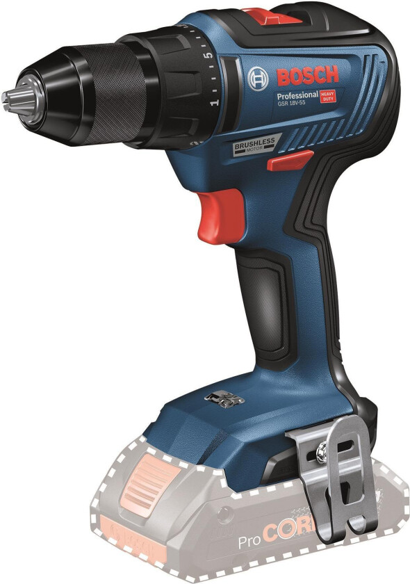 GSR 18V-55 Skrutrekker uten batteri og lader