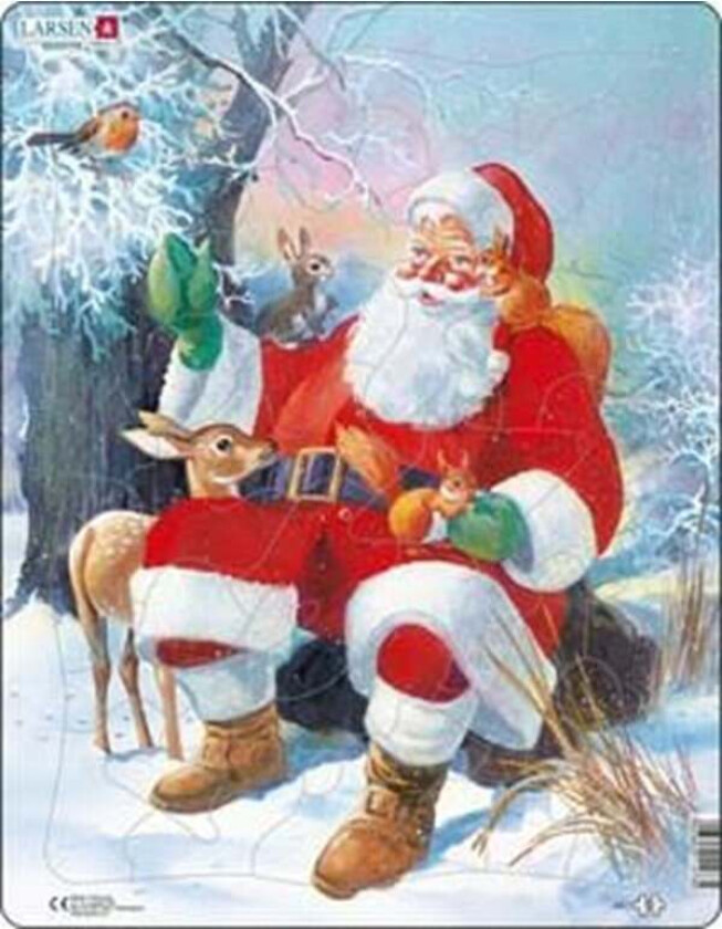 Santa Claus with Animals Jigsaw Puzzle - 32 pieces Maxi (36.5 x 28.5 cm) 2D Puslespill
