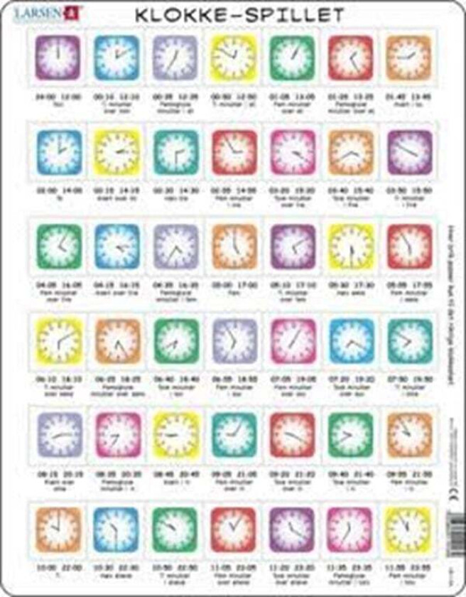 "The Clock Game" Puzzle - 42 pieces Maxi (36.5 x 28.5 cm) 2D Puslespill