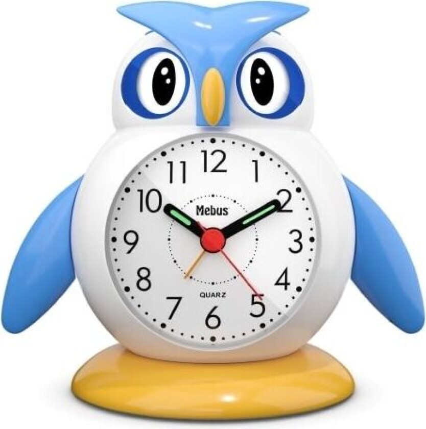 26513, Quartz vekkerklokke, Blå, Hvit, 12 timers, Analog, Batteri, AAA