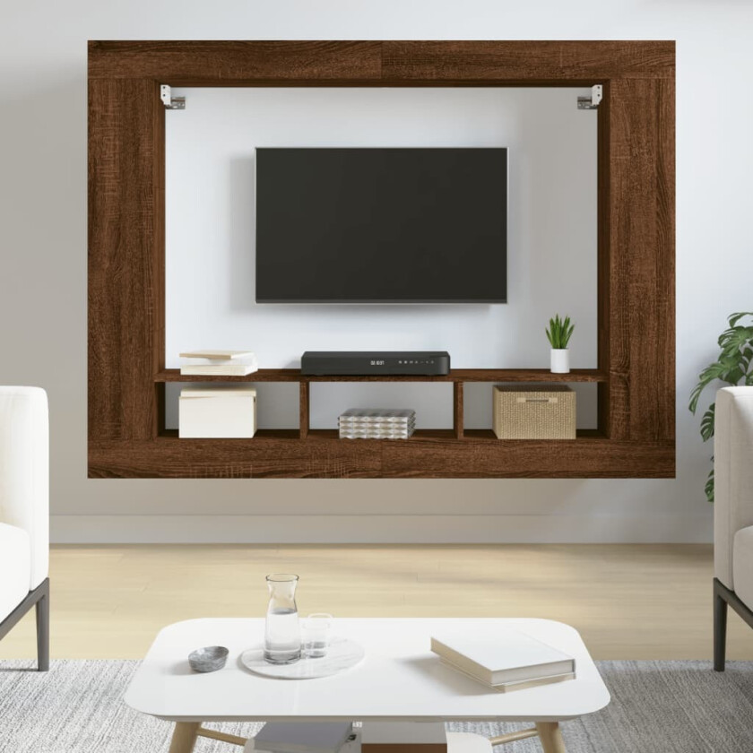 TV-benk sonoma eik 152x22x113 cm konstruert tre