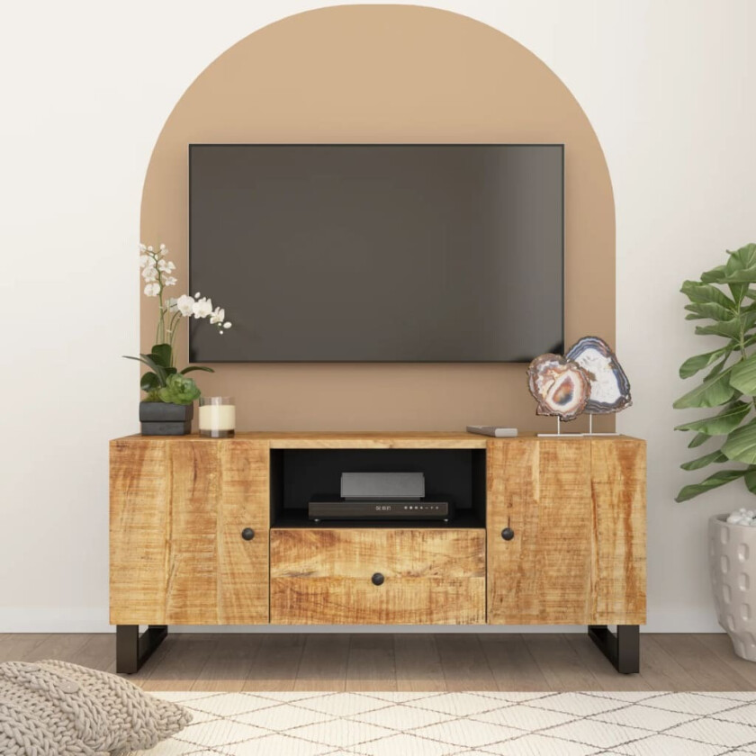 TV-benk 105x33,5x46 cm heltre mango og konstruert tre