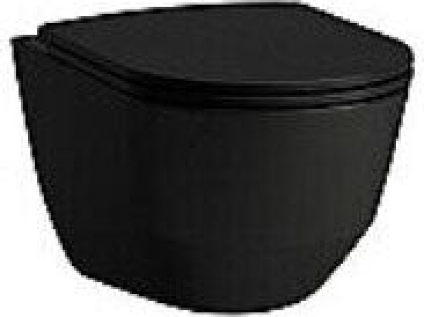 Pro 820966 Veggskål Rimless - Uten Sete Svart Matt