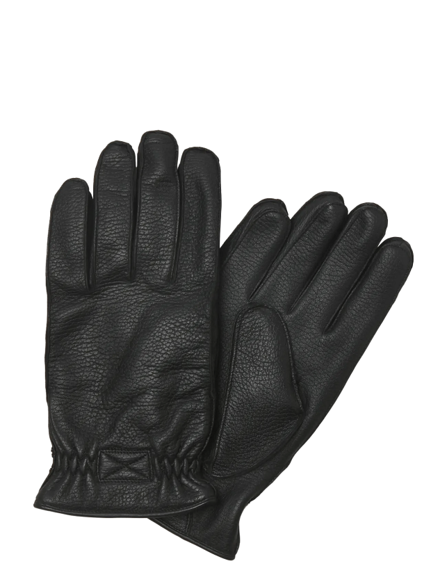 Jacwayne Leather Gloves - BLACK - L/XL