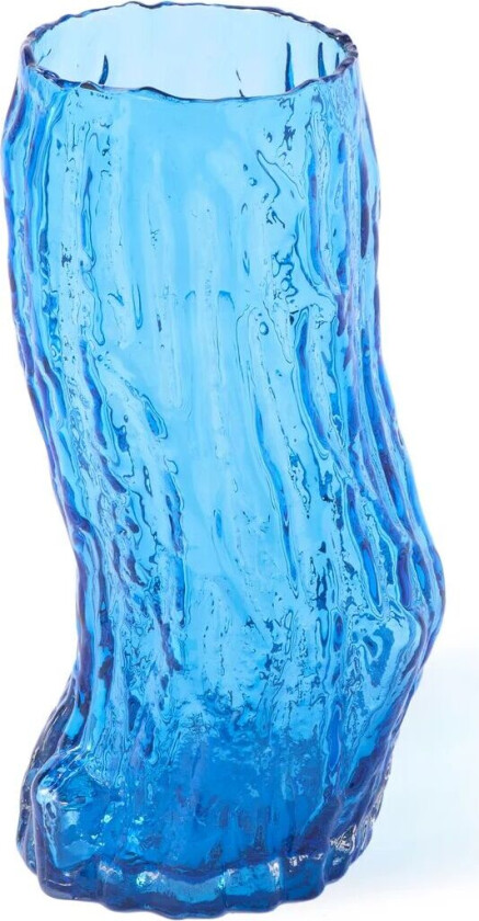 Tree log vase M 44 cm Blå