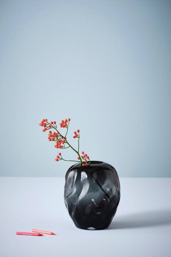 BRIELLE vase Black mdf / metall