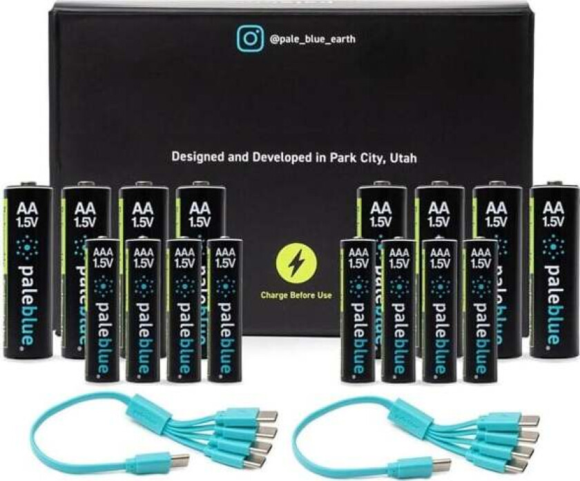 Bilde av Pale Blue Voyager Sustainability Kit 8xAA/8xAAA U