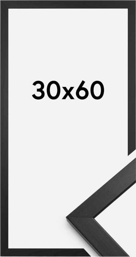 Ramme Stilren Svart 30x60 Cm