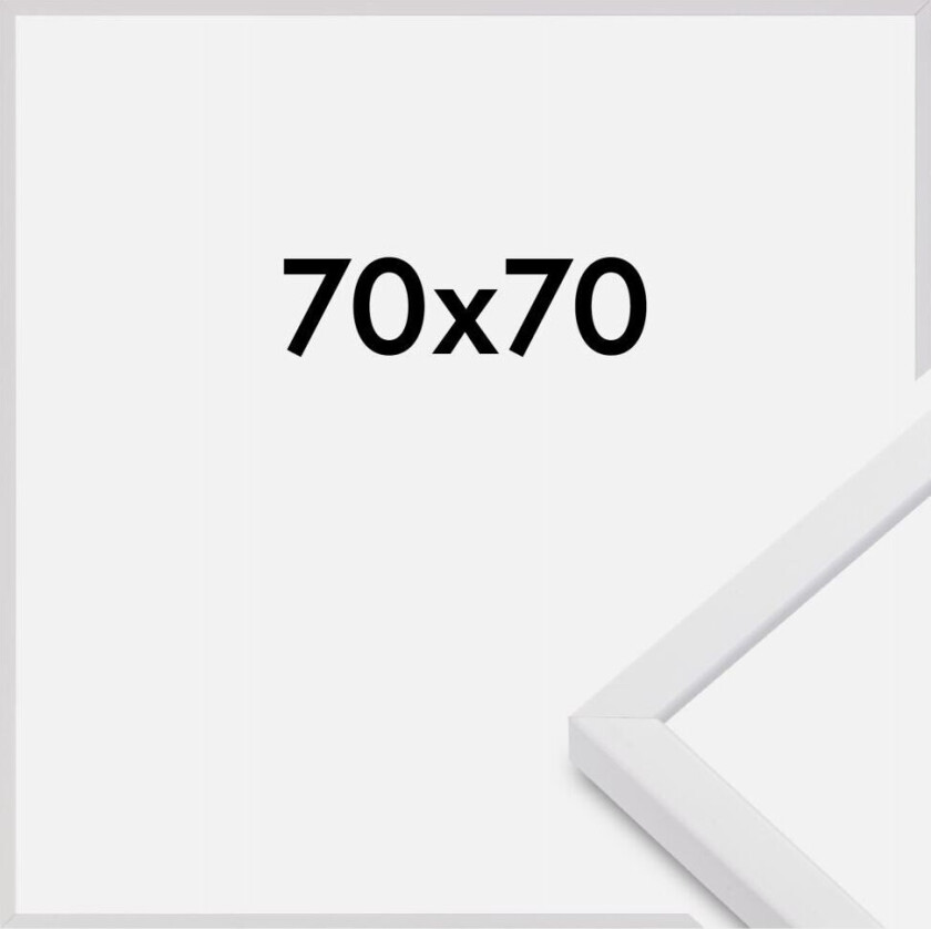 Ramme E-Line Akrylglass Hvit 70x70 Cm