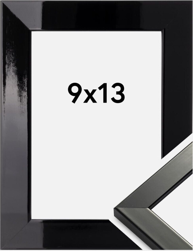 Ramme Uppsala Svart Høyglans 9x13 Cm