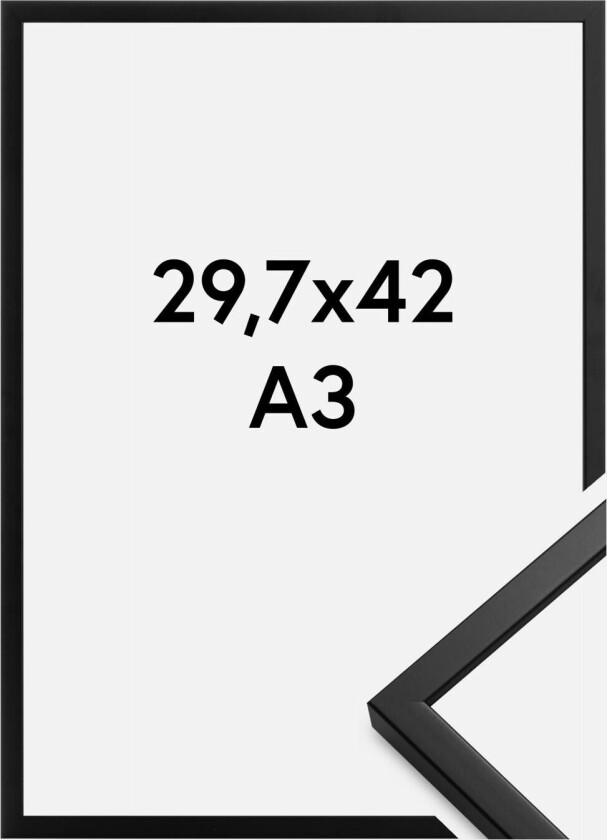 Ramme Oslo Akrylglass Svart 29,7x42 Cm (A3)