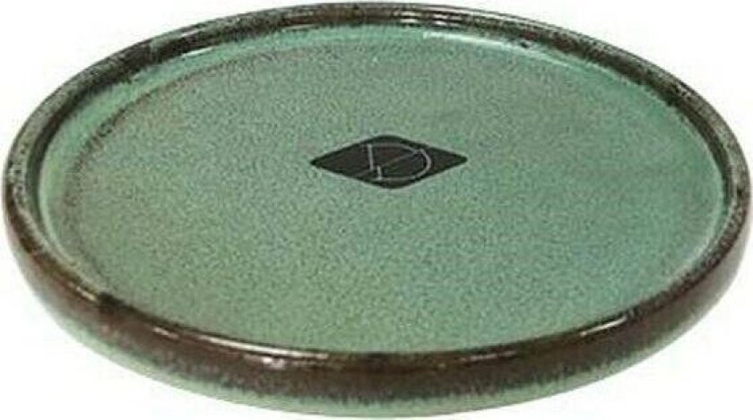 Trendy keramikskål flad Jasper Ø13cm, grøn