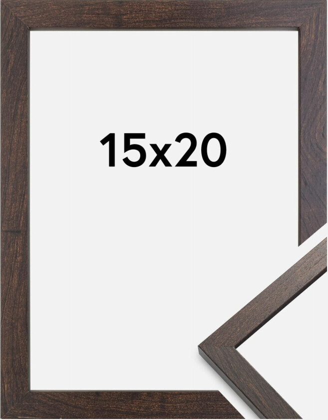 Ramme Trendy Akrylglass Valnøtt 15x20 Cm