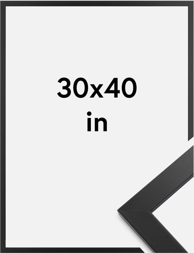 Ramme Black Wood Akrylglass 30x40 Inches (76,2x101,6 Cm)