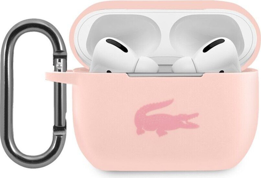 Lacoste AirPods Pro Deksel Liquid Silicone Glossy Logo Rosa