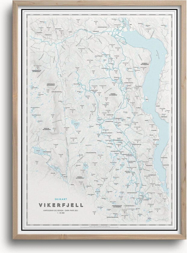 Skikart Vikerfjell (50x70 Cm) - Uten Ramme