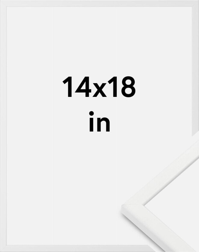 Ramme Kaspar Akrylglass Hvit 14x18 Inches (35,56x45,72 Cm)