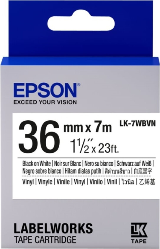 LK-7WBVN - label tape - 1 roll(s) - Roll (3.6 cm x 7 m)