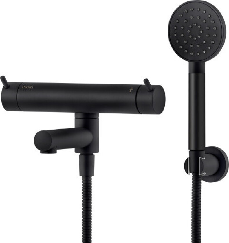 Inxx II badekarmatur med dusjsett, matt sort