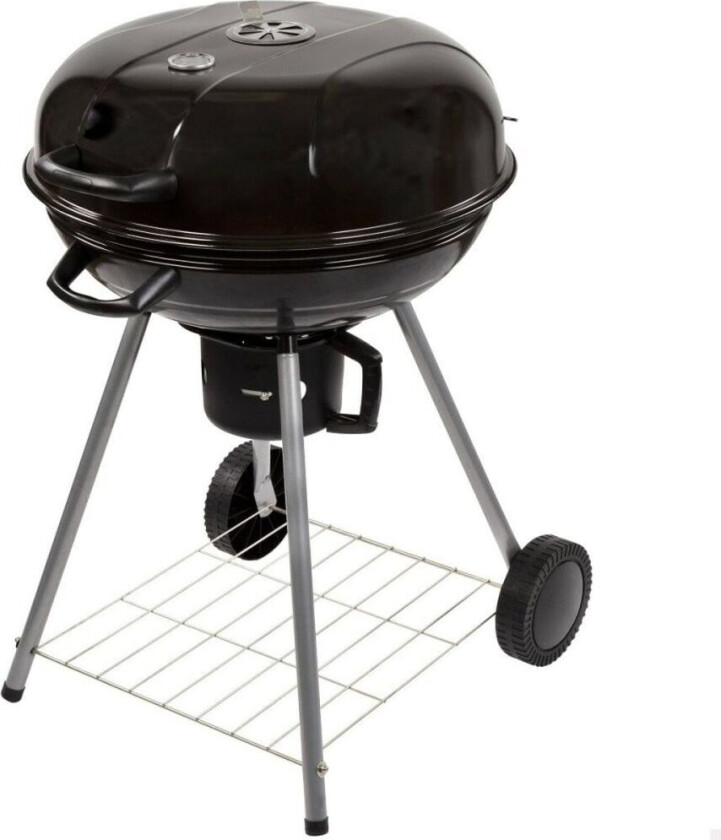 Kullgrill med hjul Aktivt aluminium Emaljert metall Edények 57 x 86 x 57 cm Svart