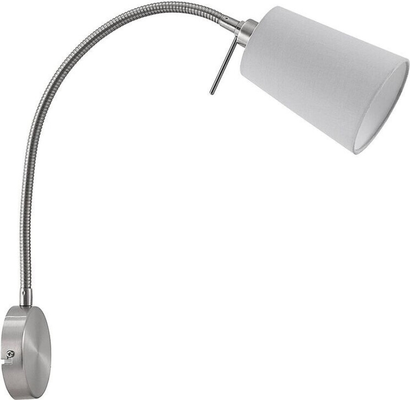 Cornel-vegglampe med stoffskjerm